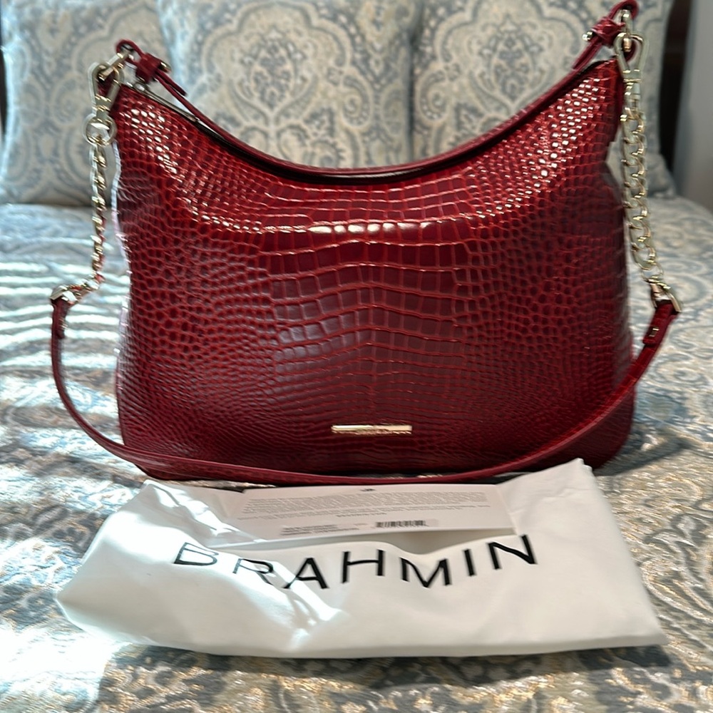 Beautiful red Brahmin handbag.